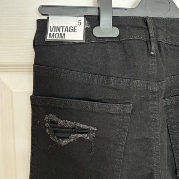 Almost Famous Vintage Mom Black Women's Ripped Jeans - Picture 5 of 7